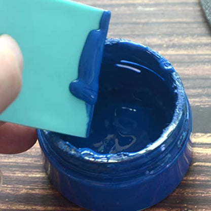 Chalk Paste Mini Squeegee 6 Pack,Optimized for use with Mesh Backed Stencils and Transfers |Rubber Mini Squeegee for Screen Printing, Ink, and Chalk Paste