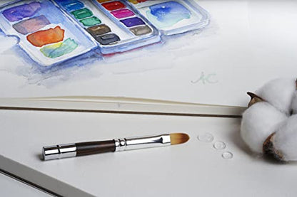 100% Cotton Watercolor Paper Block 140 lb - 12x12 in Cold Pressed 20 Sheets | Professional Grade Water Color Paper, Acid-Free Archival, Dual Texture Surfaces, Warp-Free Block Binding, Gouache & Wet-Media - size: 12"x12" Square 12