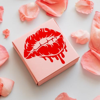 MAYJOYDIY Lips Stencil - 4 Sizes, 6-12inch Kiss & Bleeding Lips, Paint Brush Included for Furniture, Wood, Canvas, Paper, Wall - color: 4 Sizes Lips