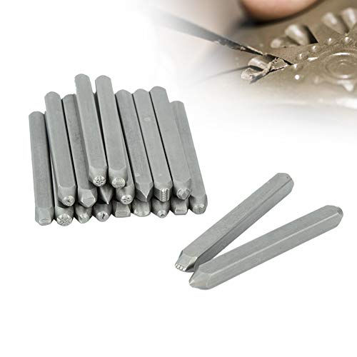 Metal Jewelry Anvil Chisel, Metal Stamping Punch Stamp Curve Set Metal Stamp Anvil Chisel Equipment Kit Jewelry Carving Hand Carved Tools for Jewelry Processing Making Carving(#3)