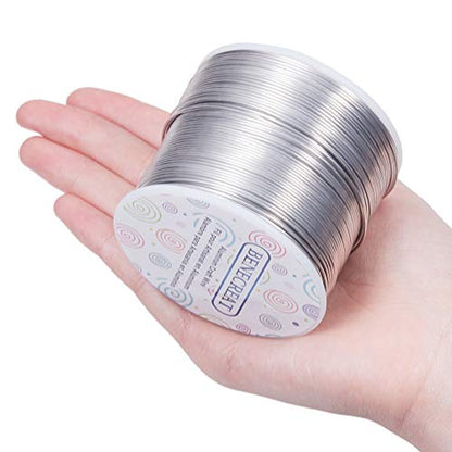 BENECREAT 18 Gauge 492 Feet Tarnish Resistant Aluminum Wire Primary Color for Jewelry Beading Craft Sculpting Model Skeleton - size: 18 Gauge (1mm)