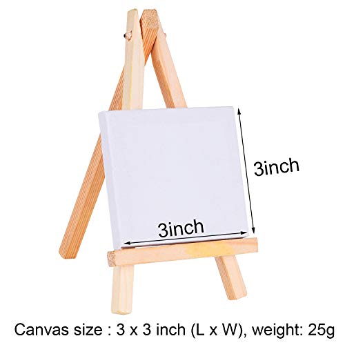 Eboot 24 Pack 6.25 Inch Mini Wood Display Easel Small Easels Wood Artist Tabletop Canvas Stand for Painting Arts Crafts Easels for Painting Arts Crafts Display Card Photo - size: 6.25 Inch