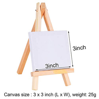 Eboot 24 Pack 6.25 Inch Mini Wood Display Easel Small Easels Wood Artist Tabletop Canvas Stand for Painting Arts Crafts Easels for Painting Arts Crafts Display Card Photo - size: 6.25 Inch
