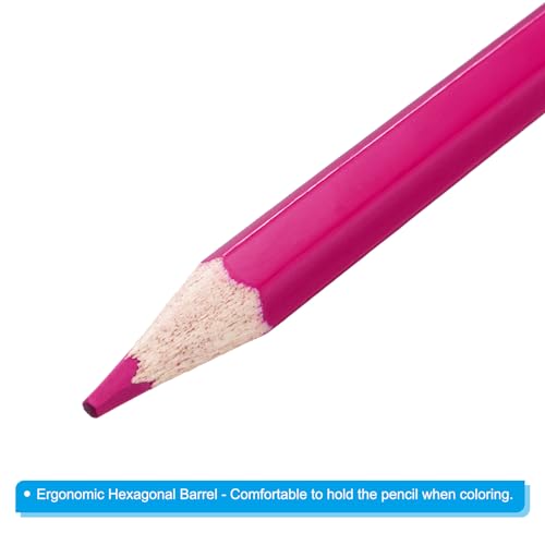 PATIKIL Watercolor Pencil, 12Pcs Water Soluble Pencils for Blending, Coloring, Sketch Drawing, Painting, Pink - color: Pink