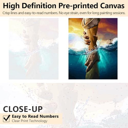 Christian Jesus Acrylic Paint by Numbers Kit for Adults