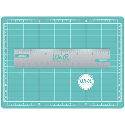 We R Memory Keepers Trimmer & Mat, 7x5, Magnetic Cutting Mat And Mini Ruler, Craft Supplies Trimming Tools Ruler Paper Crafts