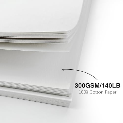 50 Pack Foldable Blank Watercolor Cards with Envelopes 4 x 6 Inch - size: 4x6" Cards*50