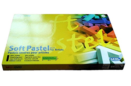 MUNGYO Soft Pastel 64 Color Set Square Chalk (US English Version) - style: Contemporary