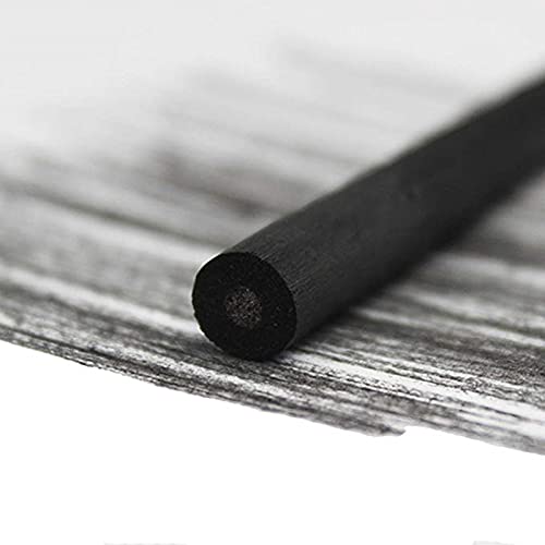 Vine Charcoal, Soft, Black 25 Charcoal Sticks for Drawing, Sketching, and Fine Art, Willow Sketch Charcoal Pencils for Drawing (3-5mm(25pcs)) - style: 3-5mm