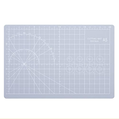 A5 Cutting Mat, Self Healing Sewing Mat, Rotary Craft Mat Double Sided 3-Ply Craft Cutting Board for Sewing Crafts Hobby Fabric Precision Scrapbooking Project Art Supplies, 8.6“ x 5.9”, Grey - color: Gray