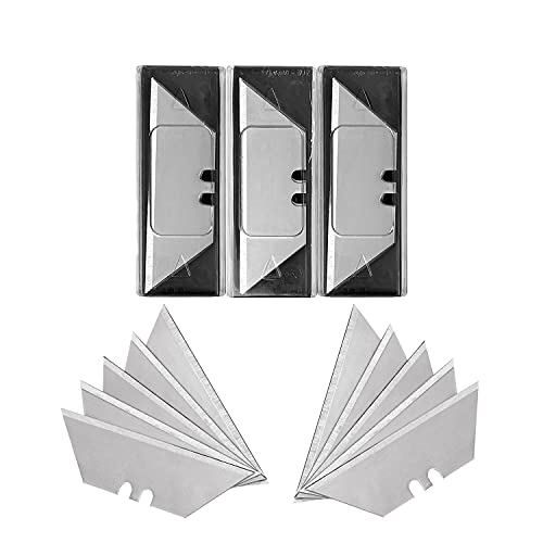 Vickay 30 Pack Utility Knife Blades, SK5 Box Cutter Blades, Razor Blades | Standard Replacement Blades for Heavy Duty Box Cutter Refills, for Cardboard, Leather, Drywall, Carpet, Rope, Pipe, etc - color: Silver, size: 30 Pack