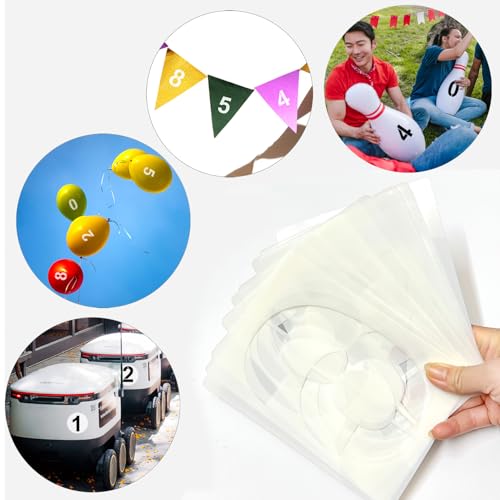 4 Inch Plastic Number Stencils Kit 0-9 – Reusable Address & Digital Number Painting Templates for Cake, Mailbox, Road, Parking Lot, Door, Truck Signs - color: 4 Inch