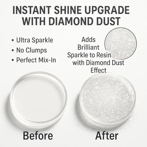 BALTIC DAY Diamond Dust – 6 Color Luxury Glitter Set for Epoxy Resin – Ultra Sparkle Mica Powder for Crafts, Tumblers, Jewelry & Art – Brilliant Crystal Shimmer Pigments - color: Diamond Dust Set