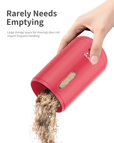 Rechargeable Electric Pencil Sharpener, Auto in & Out, Red | Adjustable Sharpness, Easy to Clean, Fast Sharpening, for 6-8mm Pencils Students, Teachers, Artist, Classroom, School, Office - color: Rose Red