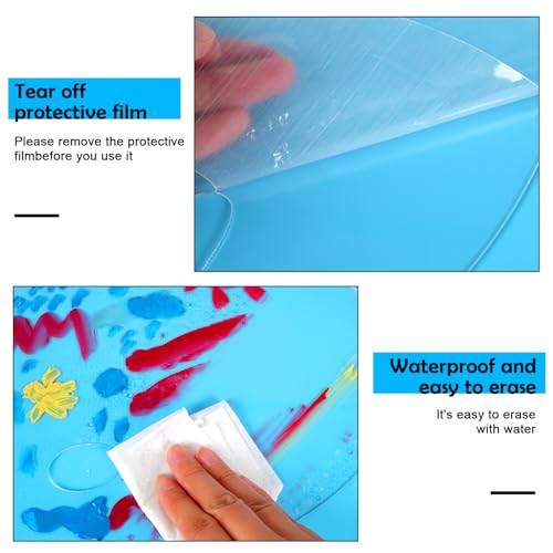 4Pcs Acrylic Paint Palette,Paint Pallet,Art Palette,for DIY Art or Oil Watercolor Painting Palette - style: Clear