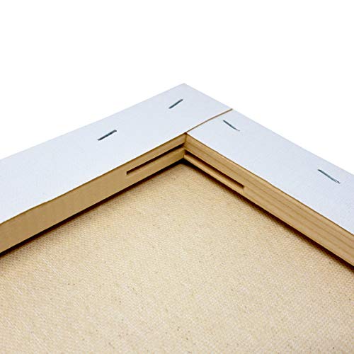 milo Stretched Artist Canvas, 36x48 inch, 2 Pack, 3/4” inch Profile | 15 oz Gesso Primed Large Canvases, Studio Wrapped, Blank White Cotton, Ready-to-Paint Art Supplies for Acrylic, Oil, Tempera