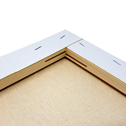 milo Stretched Artist Canvas, 36x48 inch, 2 Pack, 3/4” inch Profile | 15 oz Gesso Primed Large Canvases, Studio Wrapped, Blank White Cotton, Ready-to-Paint Art Supplies for Acrylic, Oil, Tempera