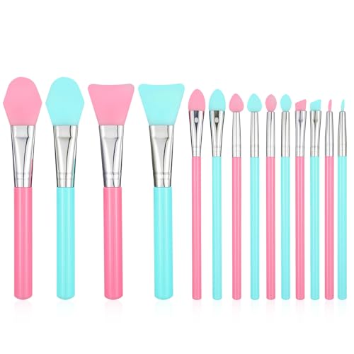 Silicone Brush Applicator Kit,14 Pcs Resin Brush for Crafts Makeup