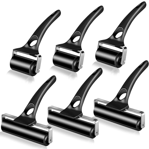 Frienda 6 Pack Rubber Brayer Rollers, 2/4.7 in Hard Rubber Rollers - size: 2 Inches, 4.7 Inches