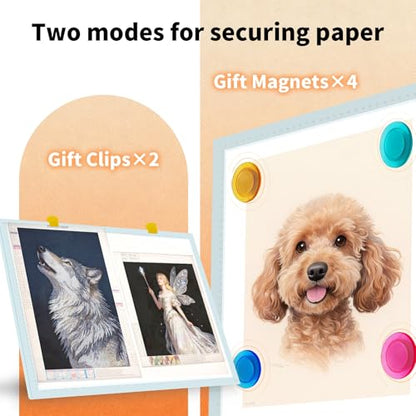 A2 Light Board for Diamond Painting, Super Bright Magnetic Light Pad, 12V2A Adapter Dimmerable，Lightbox for Tracing and Drawing, Corded Light Table for Sketching, Animation, Weeding Vinyl - size: 25.39"L x 18.31"W x 0.3"H