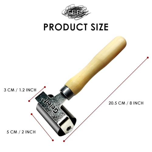 GELELF Smooth Peeling Brayer Roller - Wood Hand Roller Rollers Ink Roller Tape Roller for Gluing Taping Gel Printing Inking Block Printmaking Stamping Scrapbooks (#4: 2 Inch (5CM)) - color: #4: 2 Inch (5CM)