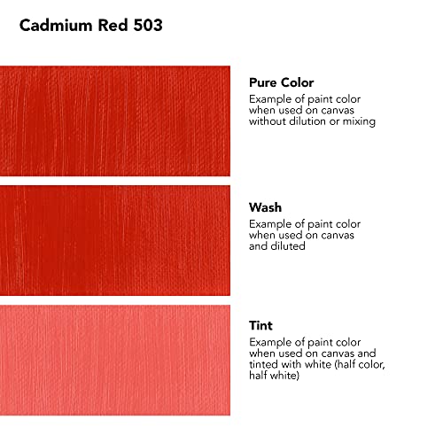 Daler-Rowney Georgian Oil Paint Cadmium Red 225ml Tube - Art Paints for Canvas Paper and More - Oil Painting Supplies for Artists and Students - Artist Oil Paint for Any Skill Set