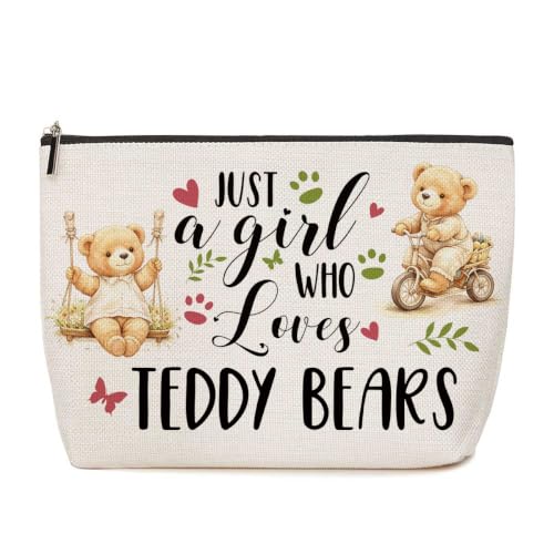 Lovdazzles Teddy Bear Gifts for Girls Makeup Bag Funny Animal Cosmetic Bag - color: Multicolor 1762