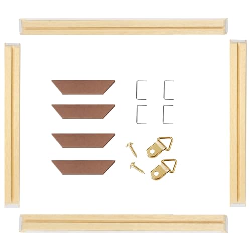 DIY Wooden Canvas Stretcher Bars Canvas Frame Kit for Gallery Wraps – Sturdy Solid Wood Bars for Oil Paintings, Gallery, Posters, Diamond Painting, Home Studio Wall Decor - size: 18"L x 30W"