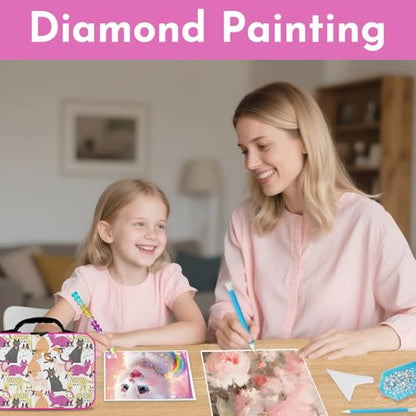 TAVOLOZZA Diamond Painting Storage Containers, 60 Slots Diamond Painting Accessories and Tools with Jars for Beads, Portable Diamond Art Organizer Case, Diamond Art Kit Storage Box, Pink - style: Cat 60
