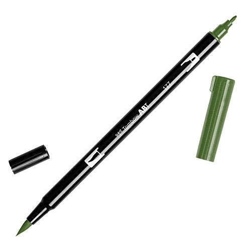 Tombow Dual Brush Pen, ABT, No. 177 (AB-T177) - color: 177 Dark Jade