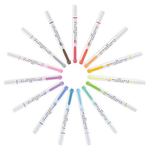 Zebra Pen MILDLINER No Bleed Highlighter, Fuchsia Color, Dual Tip, 12-Pack - color: Fuchsia