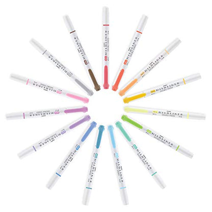 Zebra Pen MILDLINER No Bleed Highlighter, Fuchsia Color, Dual Tip, 12-Pack - color: Fuchsia