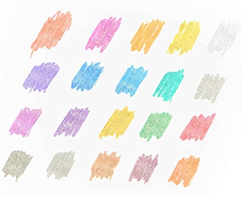 KINGART 400-20 Comfort Grip Gel Pens, Set of 20 Unique Metallic Colors - color: Metallic