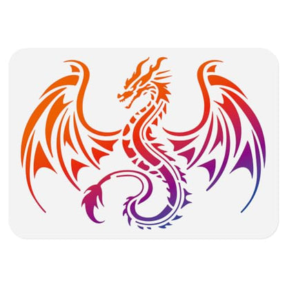 Dragon Stencil, Reusable Painting Template, DIY Home Decor - style: Dragon