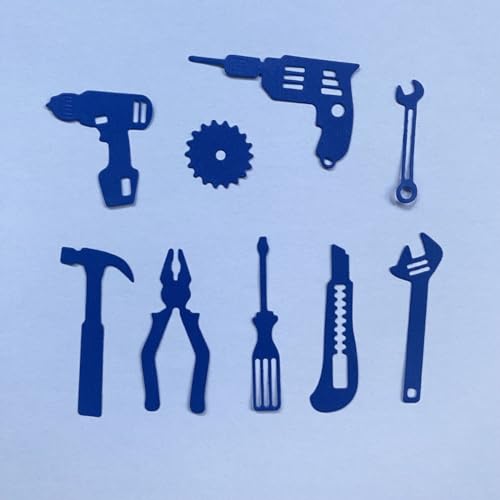 Repair Tools Cutting Dies for Making Men's Cards Metal Dies Handmade DIY Paper Cards Album Decoration Stencils Template Embossing for Card Scrapbooking Craft (Tools) - style: Repair tools