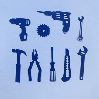 Repair Tools Cutting Dies for Making Men's Cards Metal Dies Handmade DIY Paper Cards Album Decoration Stencils Template Embossing for Card Scrapbooking Craft (Tools) - style: Repair tools