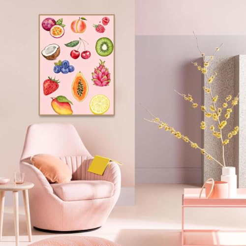 Pink Fruit Diamond Art Kits for Adults Diamond Painting Kit for Beginner - color: DP04371, size: Round Drill