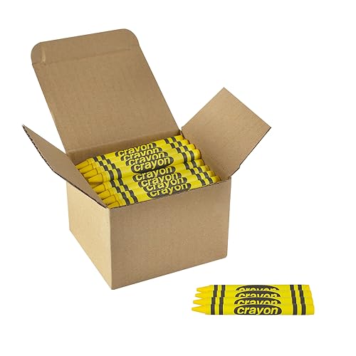 80 Count Single Color Crayons Bulk Pack - YELLOW single color crayon refill - Regular size crayons (5/16" x 3-1/2") - color: Yellow