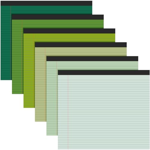 Lincia 6 Pcs Legal Pads Landscape Notebook, Gradient Green - color: Gradient Green