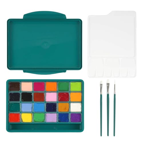 Artist's Loft Jelly Gouache Art Set - 24 Assorted Colors with Brushes and Palette - Rich, Vibrant Colors for Artists and Crafters, 6 Pack