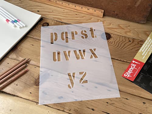Stencil1 Industrial Font Stencil 2" Alphabet Letters Painting Art Craft - style: 2" Letters