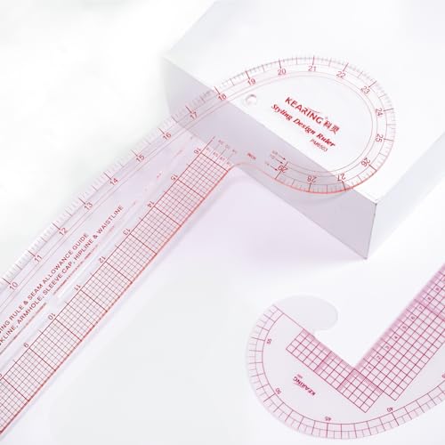 KEARING 29" Styling Design Ruler - Clear Acrylic French Curve Sewing Tool - style: PM6503(29")