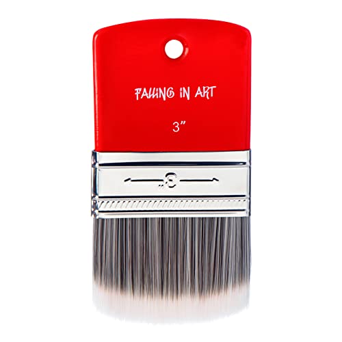 3 Inch Filbert Paddle Paint Brush | Scale Brush, Blending Paint Brush for Oil and Acrylic Paints - color: Filbert, size: 3''