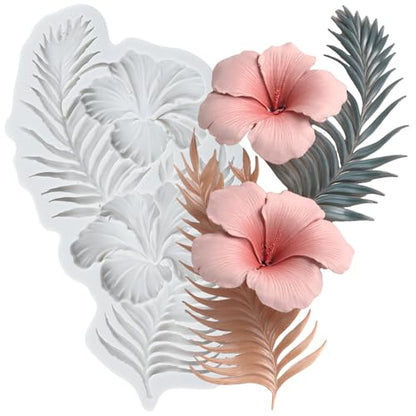 Flower Polymer Clay Molds Hibiscus Flower Silicone Mold - color: Style C