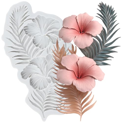 Flower Polymer Clay Molds Hibiscus Flower Silicone Mold - color: Style C