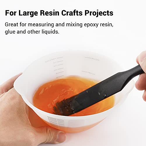 Gartful 500ml Large Silicone Measuring Cups, 2-Cup Resin Mixing & Pouring Cups for Epoxy, Resin Jewelry Making, Nonstick Reusable Craft Measuring Cups, 16 oz, Set of 2 - size: XL-500ml*2