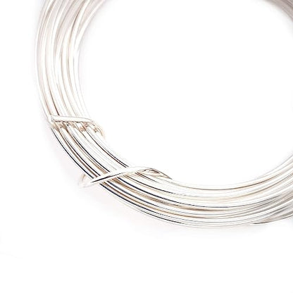 CRAFT WIRE 18 Gauge, 925 Sterling Silver Wire (Round) Dead Soft Made in USA - 10FT | Sterling Silver Wire for Jewelry Making, Wire Wrapping, Solid 925 Sterling Silver, High Quality Made in USA - size: 18 Gauge, style: 10 Feet