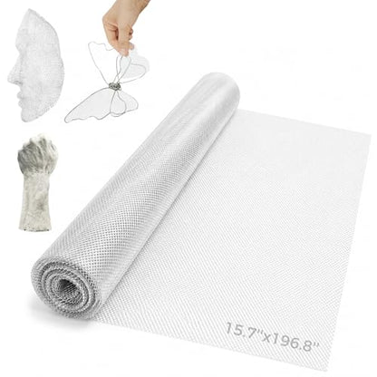 15.7 x 196.8Inch Sculpting Wire Mesh, Aluminum Wire Mesh Roll for Art & Crafts Clay DIY Projects Home Decor Making