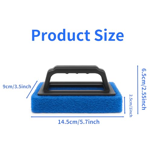 4 Pcs Screen Printing Scrub Pad with Handle – Screen Print Ink Scraper Remover for Reclaiming Mesh, Screen Printing Ink Cleaner & Accessories for Screens, Squeegees and Frames