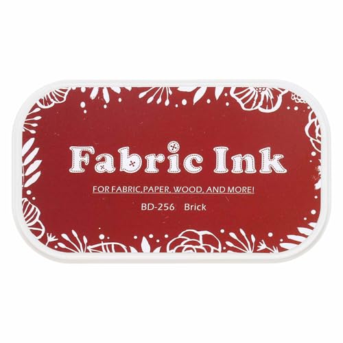 MECCANIXITY Ink Pads for Stamps, 3.7x2.2 Inch Fabric Ink Pad for Cloth, Wood, Paper, Fingerprint, DIY Card Making, Dark Red - color: Dark Red